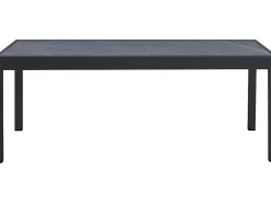 Table extensible et chaises de jardin en aluminium 