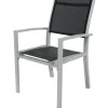 Table extensible et chaises de jardin en aluminium "Lagos" - 200/320 x 105 x 76 cm - 10 chaises - Noir
