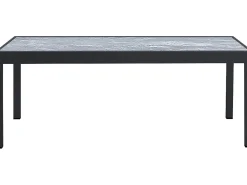 Table extensible et chaises de jardin en aluminium