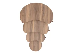 Table gigogne (4 pièces) en bois "Moon" 40 x 75 x 55 cm - Noyer