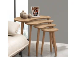 Table gigogne (4 pièces) en bois 