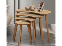 Table gigogne (4 pièces) en bois 