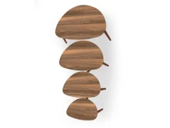 Table gigogne (4 pièces) en bois "Nora" 68 x 45 x 55 cm - Noyer