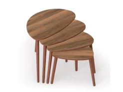 Table gigogne (4 pièces) en bois 