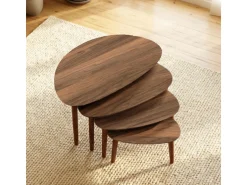 Table gigogne (4 pièces) en bois 