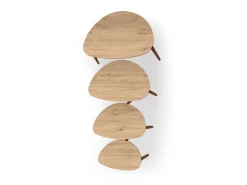 Table gigogne (4 pièces) en bois 