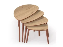 Table gigogne (4 pièces) en bois 