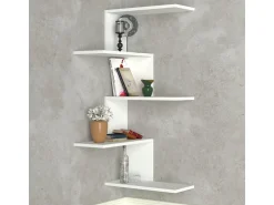 Étagère d'angle murale en bois 