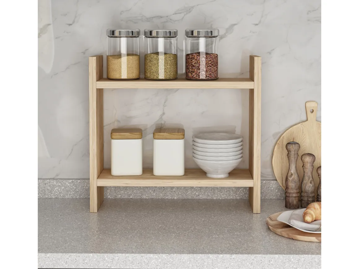Étagère de cuisine en bois "Denver" - 34 x 10 x 30 cm - Pin atlantique