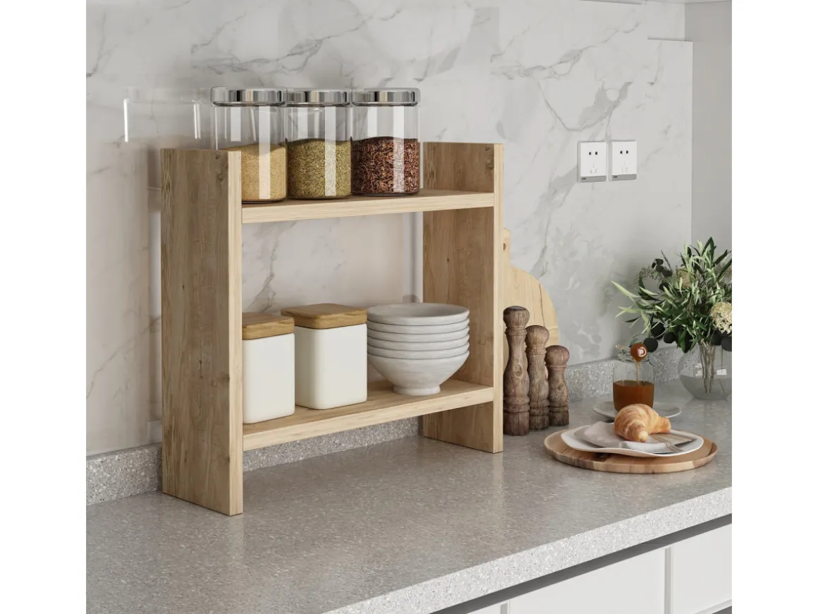 Étagère de cuisine en bois "Denver" - 34 x 10 x 30 cm - Pin atlantique