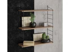 Étagère murale en bois "Armoni" - 72 x 20 x 85 cm - Noyer