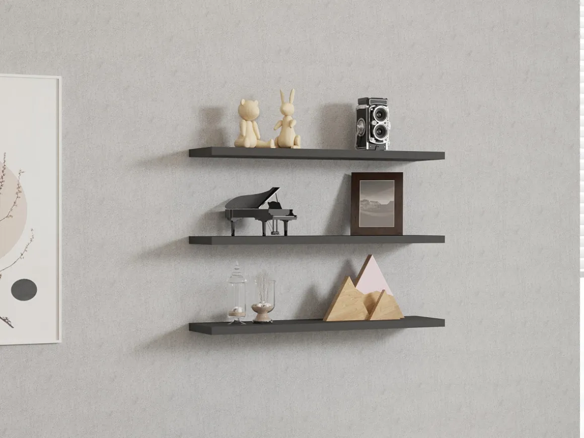Étagère murale en bois "Boss" - 60 x 1 x 14 cm - Anthracite