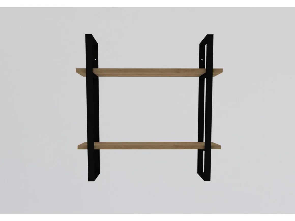 Étagère murale en bois "Buba" - 70 x 22 x 70 cm - Marron