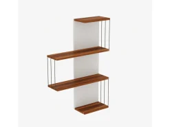 Étagère murale en bois "Cambel" - 64 x 19 x 96 cm - Marron