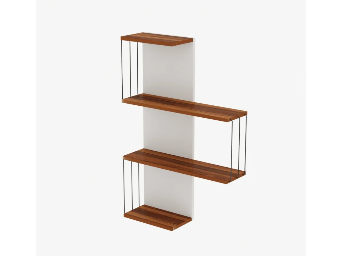 Étagère murale en bois "Cambel" - 64 x 19 x 96 cm - Marron