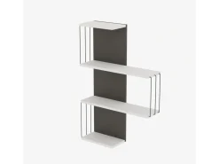 Étagère murale en bois "Cambel" - 64 x 19 x 96 cm - Blanc