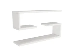 Étagère murale en bois "Jenika" - 60 x 14 x 18 cm - Blanc