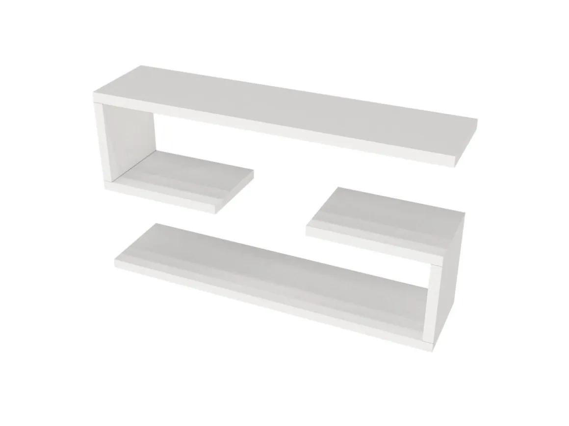 Étagère murale en bois "Jenika" - 60 x 14 x 18 cm - Blanc
