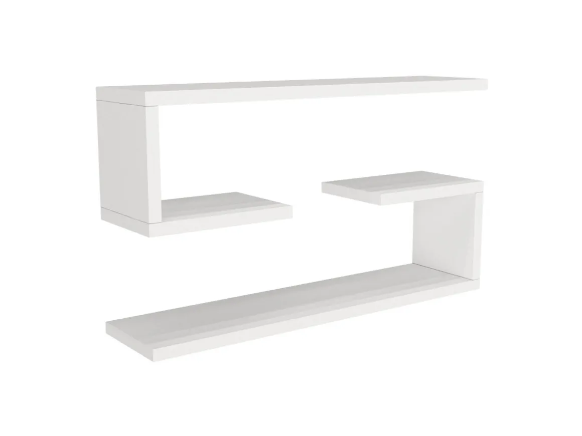 Étagère murale en bois "Jenika" - 60 x 14 x 18 cm - Blanc