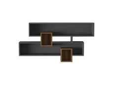 Étagère murale en bois "Karen" - 120 x 22 x 75 cm - NoyerAnthracite