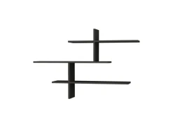 Étagère murale en bois "Leo" - 123 x 22 x 80 cm - Anthracite