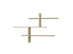 Étagère murale en bois "Leo" - 123 x 22 x 80 cm - Chêne