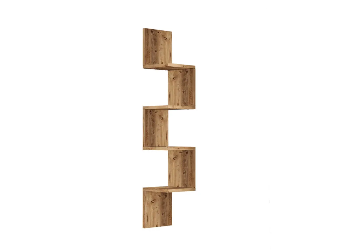 Étagère murale en bois "Lula" - 22 x 22 x 117 cm - Marron