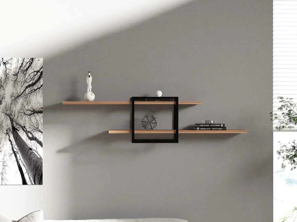 Étagère murale en bois "Mone" - 120 x 18 x 30 cm - Pin atlantique