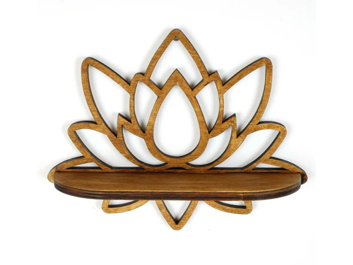 Étagère murale en bois "Raf264" - 33 x 10 x 26 cm - Noyer