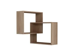Étagère murale en bois "Ring" - 68 x 60 x 68 cm - Chêne de Sonoma