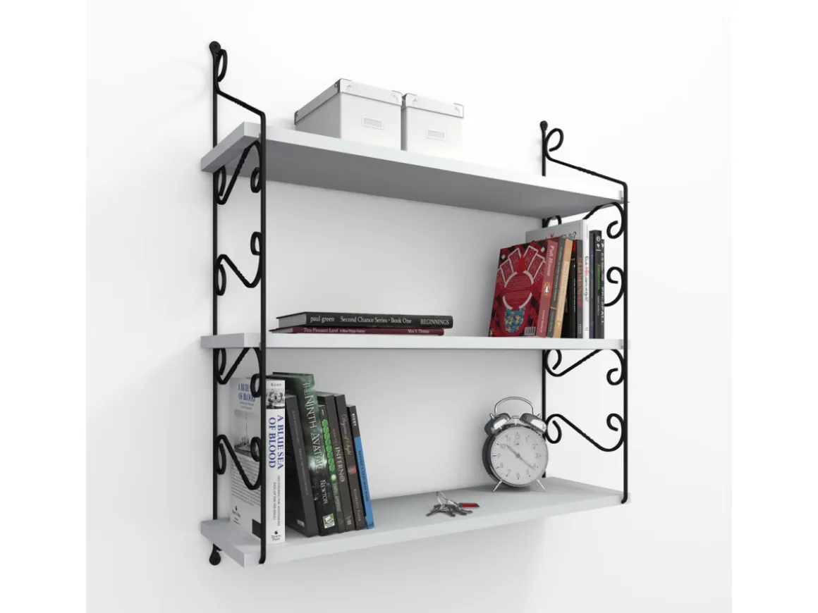 Étagère murale en bois "Seramoni" 72 x 20 x 81 cm - Blanc