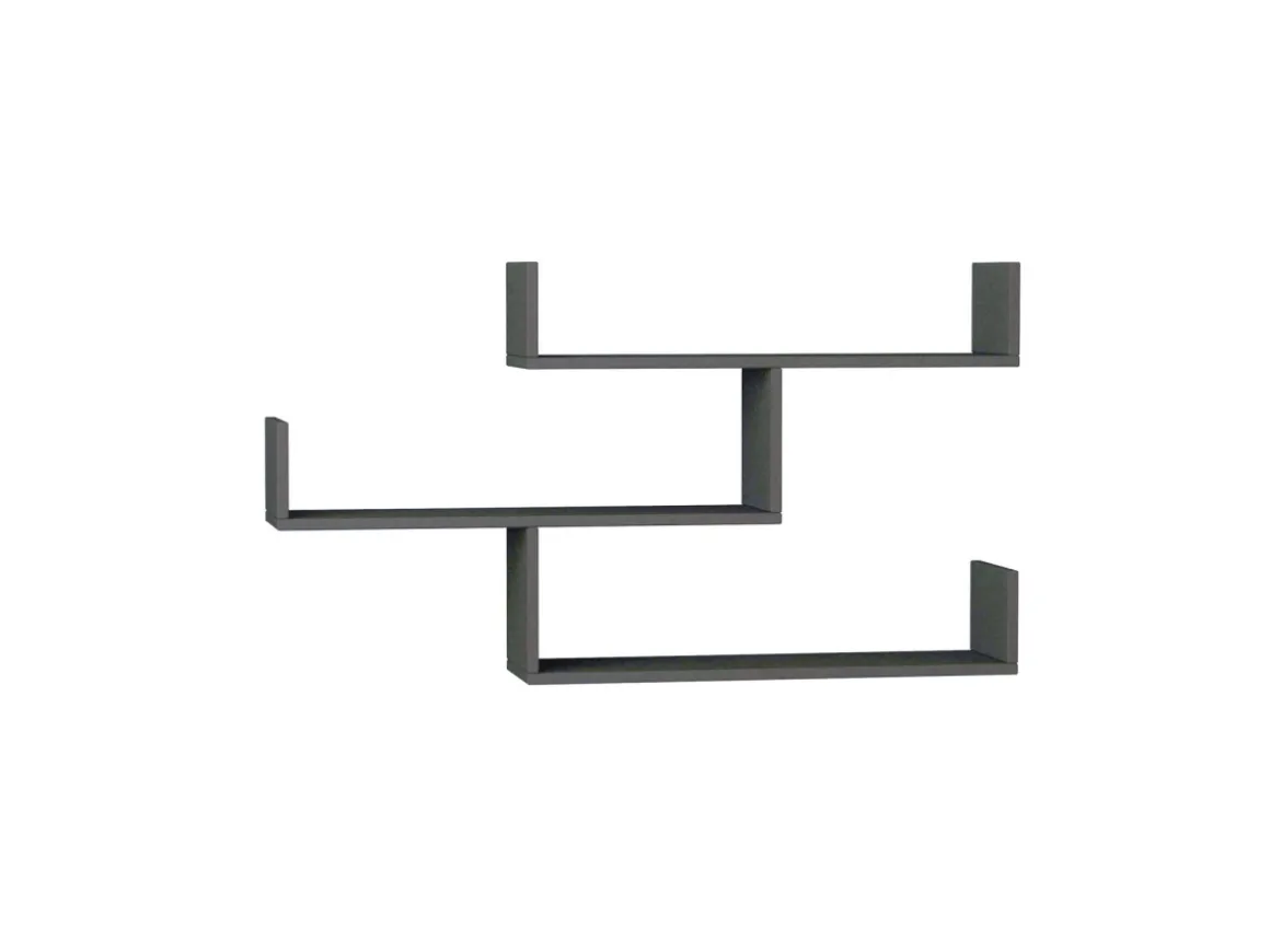 Étagère murale en bois "Tibet" - 120 x 22 x 67 cm - Anthracite