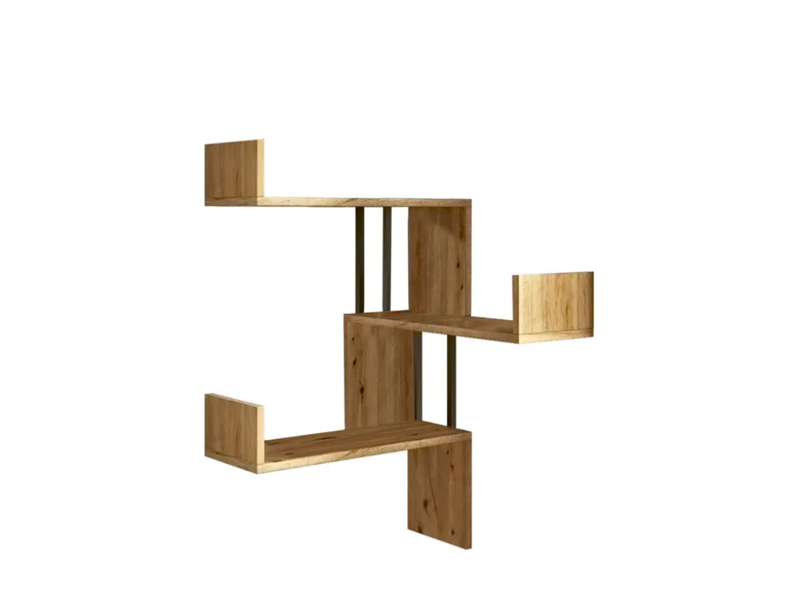 Étagère murale en bois "VG17" - 60 x 60 x 109 cm - Pin atlantique