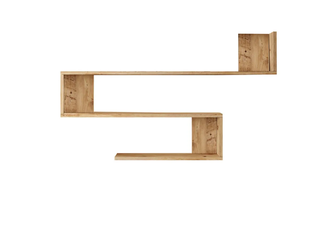 Étagère murale en bois "Wlad" - 120 x 14 x 71 cm - Marron