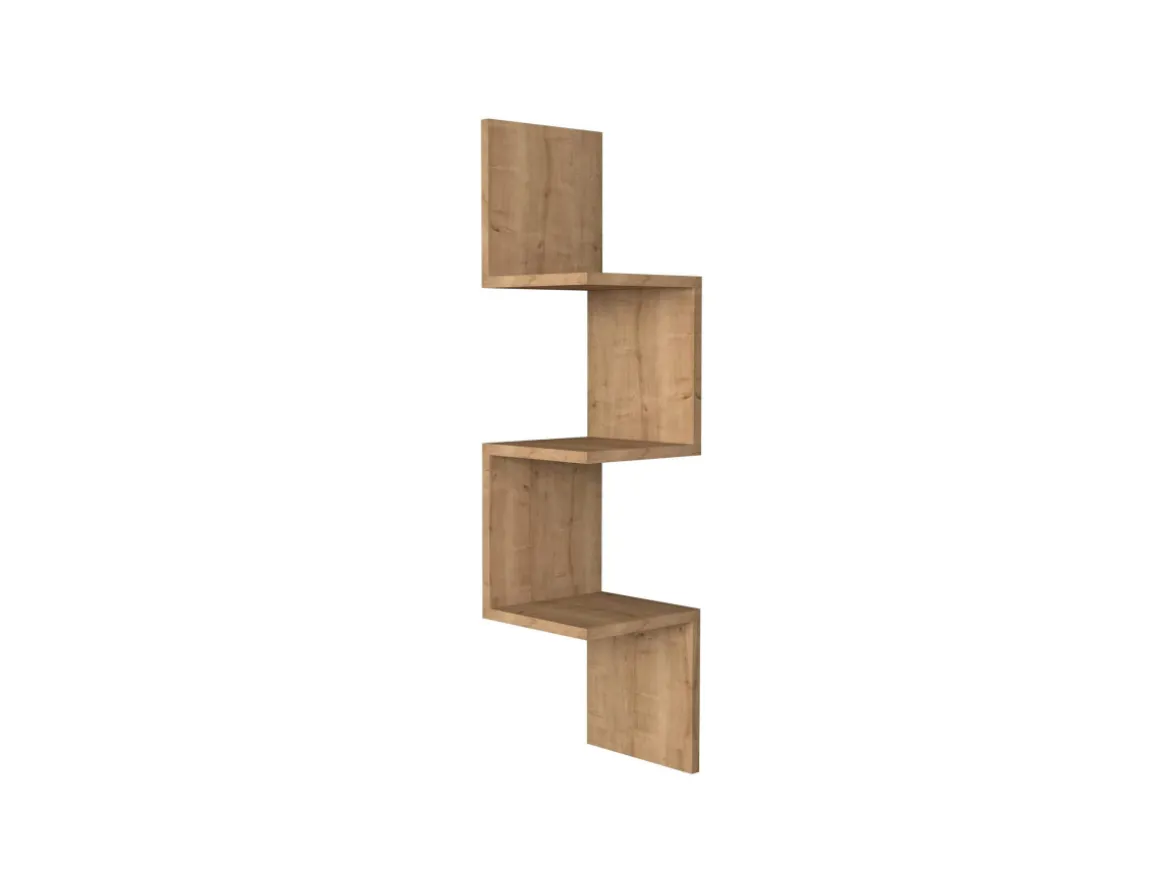 Étagère murale en bois "Zikzak" - 25 x 25 x 105 cm - Saphir