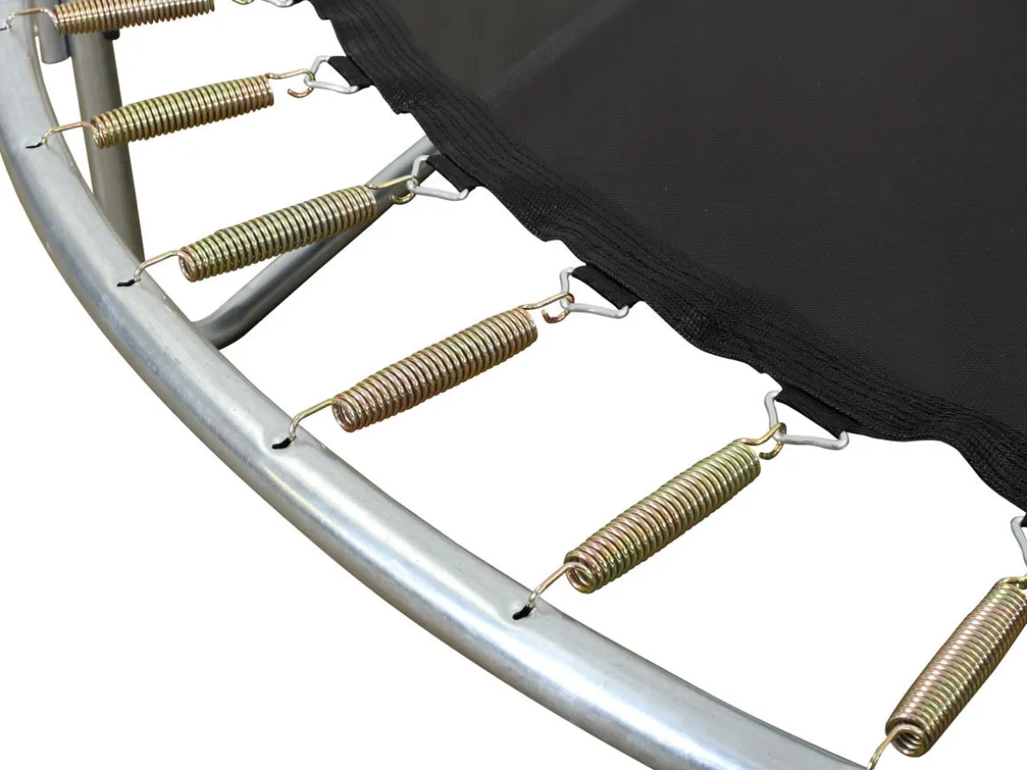 Trampoline "Yoopi" - Ø 3.65 m - Avec filet + échelle + couverture + kit d'ancrage