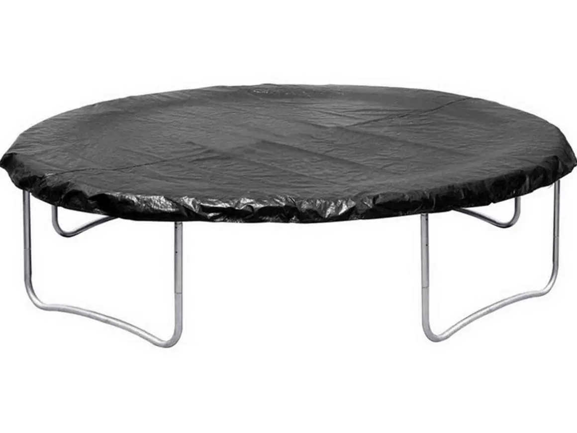 Trampoline " Yoopi " - Ø 2.44 m - Vert - avec filet + échelle + couverture + kit d'ancrage