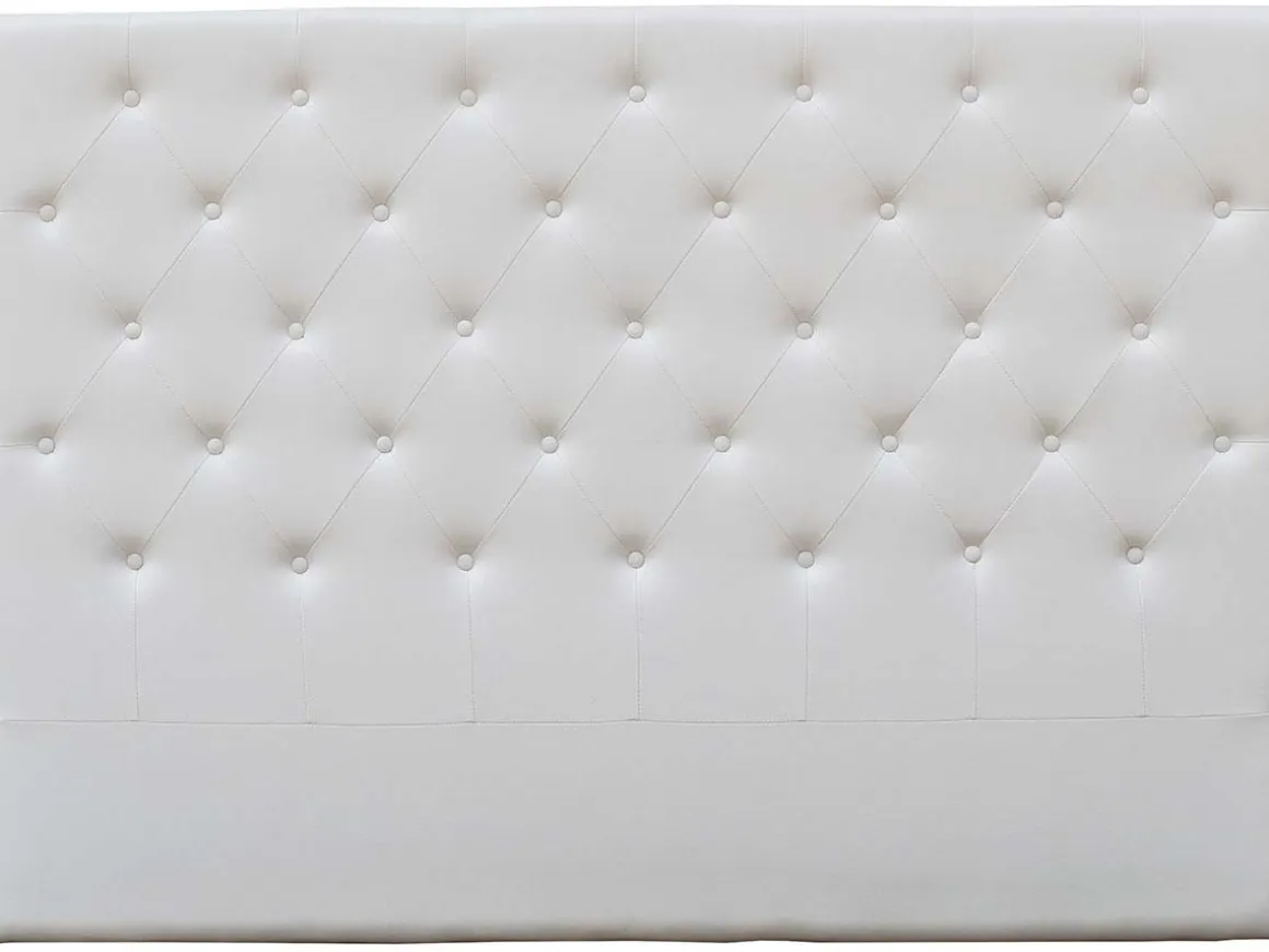 Tête de lit capitonnée "Déco" - 169 cm - Blanc - En PVC