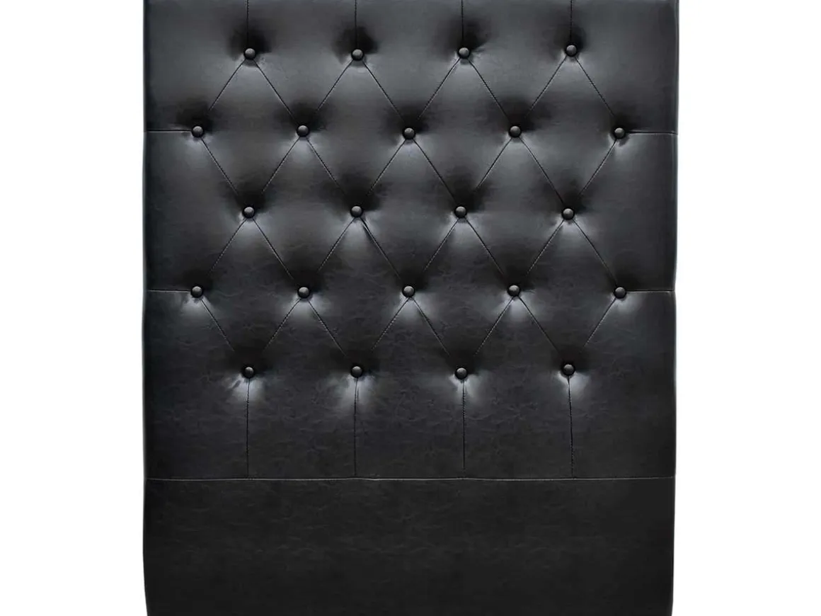 Tête de lit capitonnée "Déco" - 99 cm - Noir - En PVC