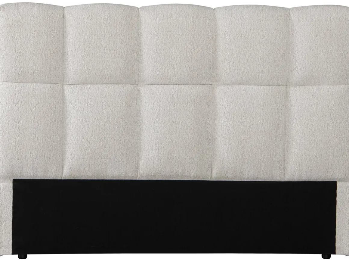 Tête de lit en tissu épais style bubble "Alpe d窶僣uez" - 140 cm - Beige